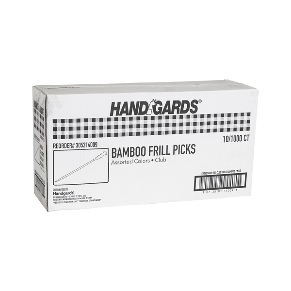 Handgards Handgards 4" Frill Wood Pick, PK1000 305214009